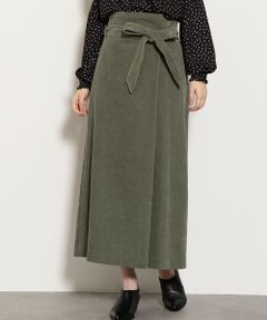 green label relaxing / グリーンレーベル リラクシング ミニ・ひざ丈スカート | ◆NFC AIR ウォッシュ コーデュロイ スカート