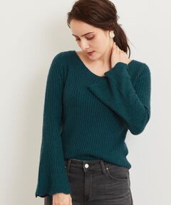 green label relaxing / グリーンレーベル リラクシング ニット・セーター | NFC リブ ソデフレア Vネック ニット