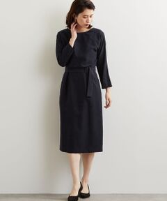 green label relaxing / グリーンレーベル リラクシング ミニ丈・ひざ丈ワンピース | KFC ベルト ドルマンスリーブ ワンピース