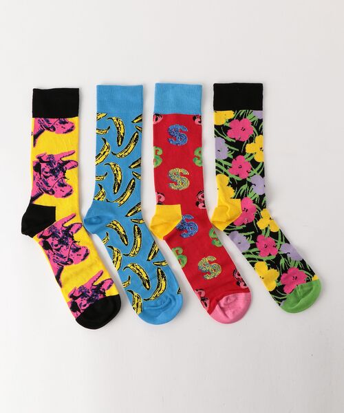Web限定 ハッピーソックス Happy Socks Andy Warhol Box ソックス 4足セット ソックス Green Label Relaxing グリーンレーベル リラクシング ファッション通販 タカシマヤファッションスクエア