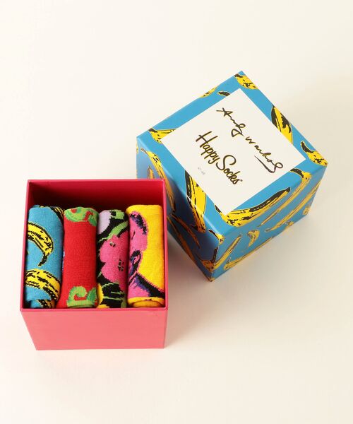 Web限定 ハッピーソックス Happy Socks Andy Warhol Box ソックス 4足セット ソックス Green Label Relaxing グリーンレーベル リラクシング ファッション通販 タカシマヤファッションスクエア