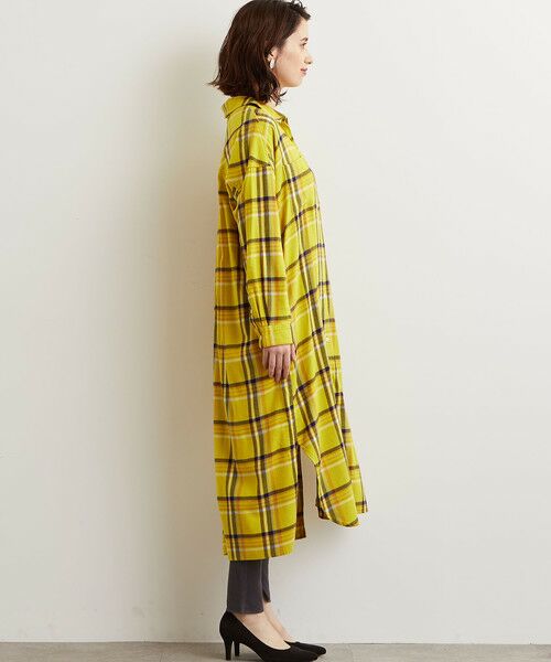 セール Sc ネルチェック ガウン シャツワンピース ロング マキシ丈ワンピース Green Label Relaxing グリーンレーベル リラクシング ファッション通販 タカシマヤファッションスクエア