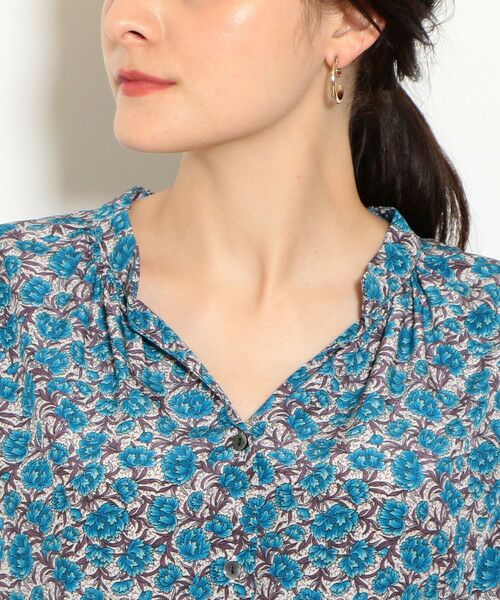 セール Nfc フラワープリント スキッパー ギャザー ワンピース ロング マキシ丈ワンピース Green Label Relaxing グリーンレーベル リラクシング ファッション通販 タカシマヤファッションスクエア