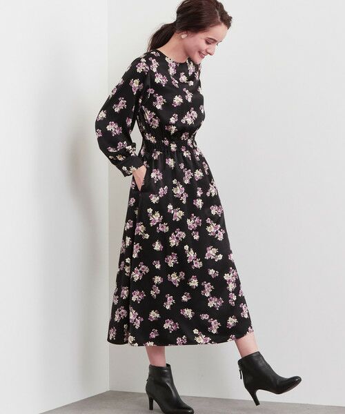 セール Kfc フラワー プリント ワンピース ロング マキシ丈ワンピース Green Label Relaxing グリーンレーベル リラクシング ファッション通販 タカシマヤファッションスクエア