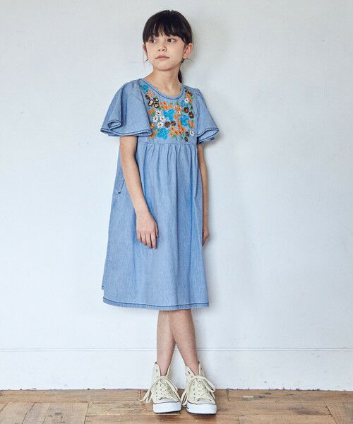セール ジュニア 刺しゅうワンピース ロング マキシ丈ワンピース Green Label Relaxing グリーンレーベル リラクシング ファッション通販 タカシマヤファッションスクエア
