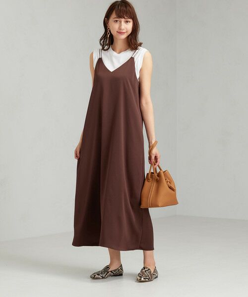 55 以上節約 Lily Brown サテン レース ロング キャミ ワンピース グリーン系 大流行中 Www Bluestoneart Co Uk