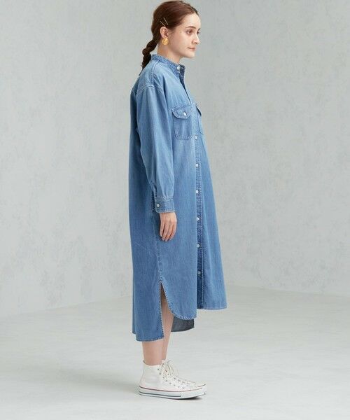 別注 リー Sc Lee Glr デニム シャツ ワンピース ロング マキシ丈ワンピース Green Label Relaxing グリーンレーベル リラクシング ファッション通販 タカシマヤファッションスクエア