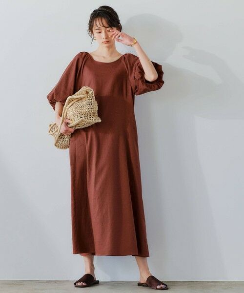 セール Ffc バルーン スリーブ ワンピース ロング マキシ丈ワンピース Green Label Relaxing グリーンレーベル リラクシング ファッション通販 タカシマヤファッションスクエア