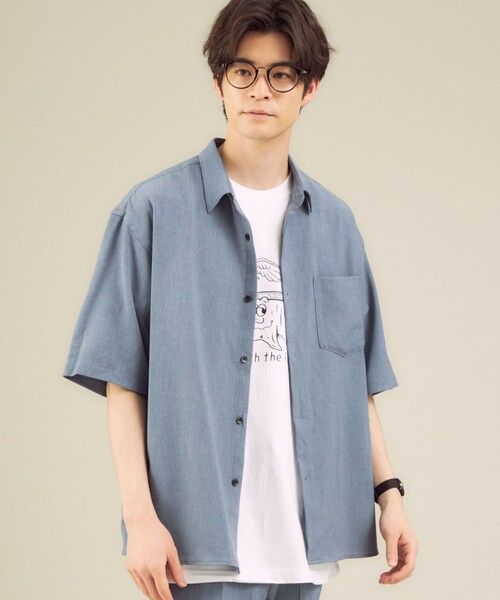 セール 機能 ストレッチ 防シワ Cm リネンライク ドビー ルーズ 半袖 シャツ シャツ ブラウス Green Label Relaxing グリーンレーベル リラクシング ファッション通販 タカシマヤファッションスクエア