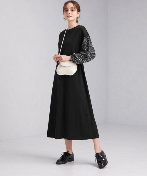 セール フハクコンビ 袖 ボリューム ワンピース ロング マキシ丈ワンピース Green Label Relaxing グリーンレーベル リラクシング ファッション通販 タカシマヤファッションスクエア