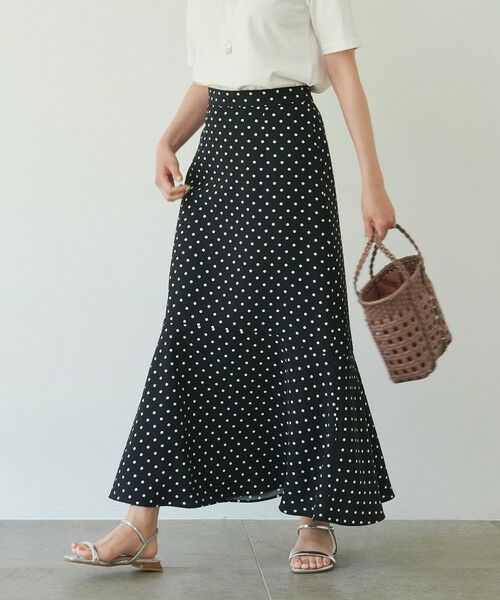 マーメイド ライン スカート ドット ロング マキシ丈スカート Green Label Relaxing グリーンレーベル リラクシング ファッション通販 タカシマヤファッションスクエア
