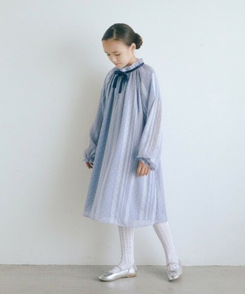 Tj サテンドットプリントワンピース 140 160cm ロング マキシ丈ワンピース Green Label Relaxing グリーンレーベル リラクシング ファッション通販 タカシマヤファッションスクエア