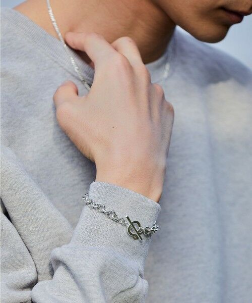 ☆初入荷☆Cesar rigid bracelet M brass silver color,