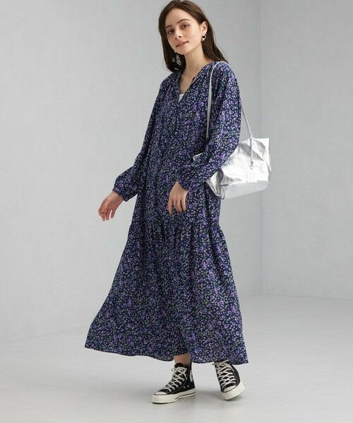 ブルーミング フラワー プリント ワンピース 花柄 ロング マキシ丈ワンピース Green Label Relaxing グリーンレーベル リラクシング ファッション通販 タカシマヤファッションスクエア