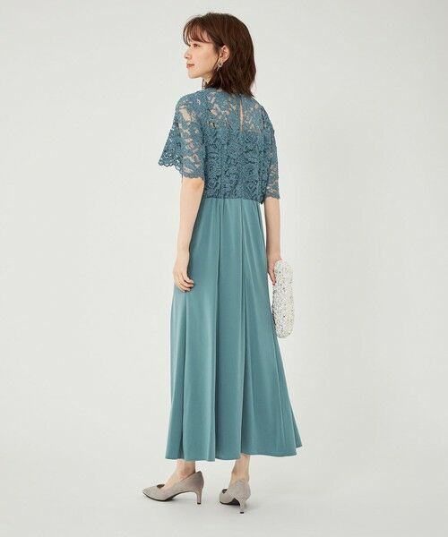 レースコンビ フレア ワンピース ドレス Green Label Relaxing グリーンレーベル リラクシング ファッション通販 タカシマヤファッションスクエア