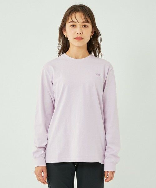 green label relaxing / グリーンレーベル リラクシング カットソー | 【WEB限定】＜ THE NORTH FACE ＞ ロングスリーブ ロゴ Tシャツ | 詳細13