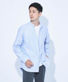 【WEB限定】JUST fit バンドカラー オックスフォード シャツ