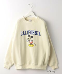 【WEBオリジナル】＜GLR or＞DISNEY ミッキーマウス / カレッジ プリント スウェット