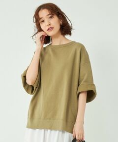 green label relaxing / グリーンレーベル リラクシング カットソー | 【別注】＜Champion＞6分袖 スウェット プルオーバー