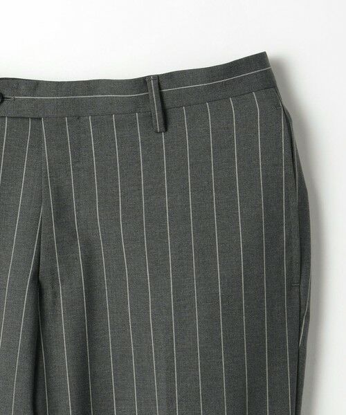 green label relaxing / グリーンレーベル リラクシング セットアップ | ＜CERRUTI＞ストライプ ノープリーツ スーツパンツ | 詳細7