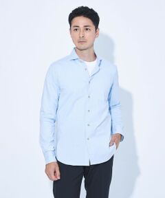 【WEB限定】JUST fit シルケット カット 長袖 シャツ -抗菌-