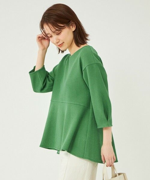 green label relaxing / グリーンレーベル リラクシング カットソー | メッシュ ペプラム プルオーバー カットソー | 詳細22