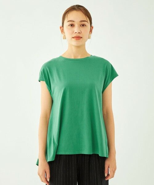 バックペプラム フレンチスリーブ プルオーバー カットソー （カットソー）｜green label relaxing グリーンレーベル  リラクシング ファッション通販 タカシマヤファッションスクエア