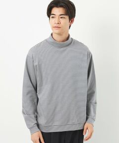 L/A ポンチ ボーダー タートルネック カットソー