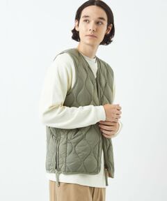 green label relaxing / グリーンレーベル リラクシング ダウンジャケット・ベスト | ＜TAION＞ミリタリー Vネック ダブルジップ ダウンベスト