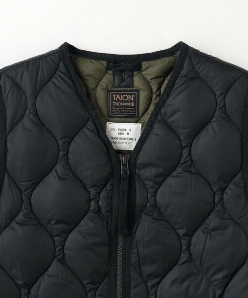 green label relaxing / グリーンレーベル リラクシング ダウンジャケット・ベスト | ＜TAION＞ミリタリー Vネック ダブルジップ ダウンベスト | 詳細5