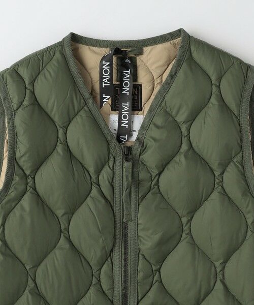 green label relaxing / グリーンレーベル リラクシング ダウンジャケット・ベスト | ＜TAION＞ミリタリー Vネック ダブルジップ ダウンベスト | 詳細18