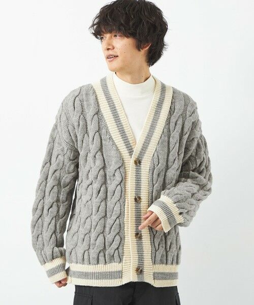 別注】＜OLDDERBY KNITWEAR＞GLR ケーブル カーディガン