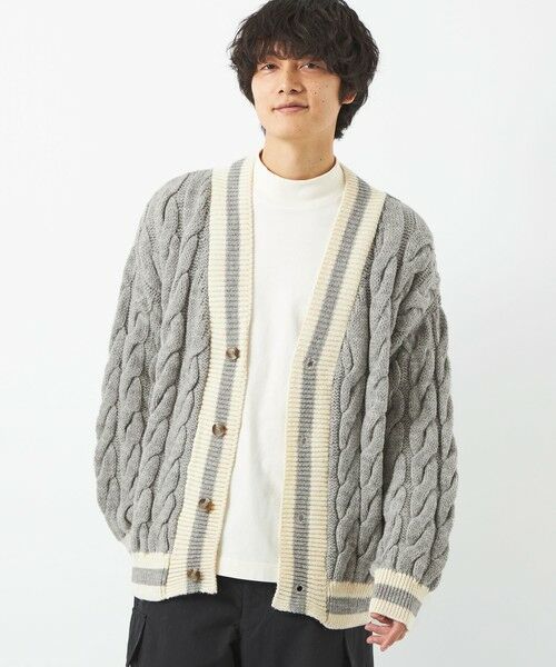 別注】＜OLDDERBY KNITWEAR＞GLR ケーブル カーディガン