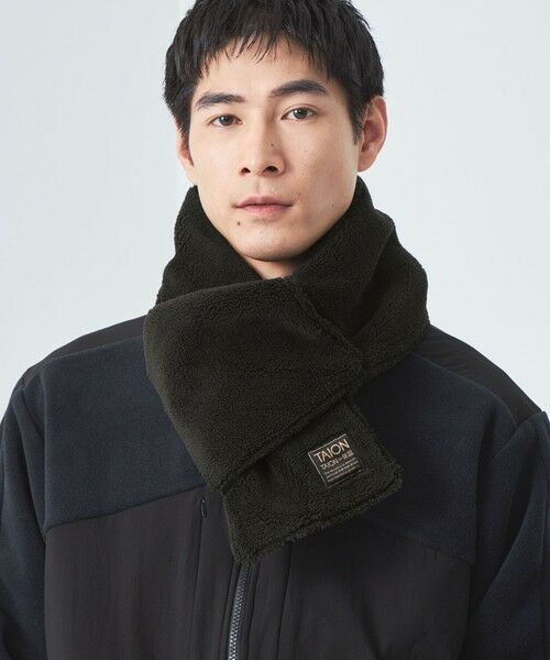 green label relaxing / グリーンレーベル リラクシング マフラー・ショール・スヌード・ストール | ＜TAION＞ミリタリー リバーシブル ダウンマフラー | 詳細15