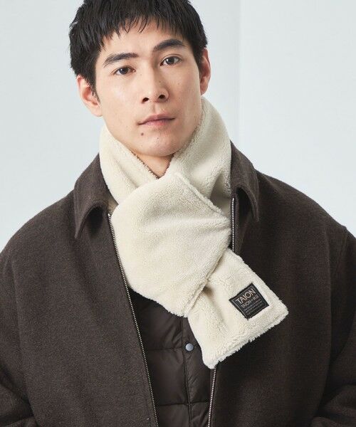 green label relaxing / グリーンレーベル リラクシング マフラー・ショール・スヌード・ストール | ＜TAION＞ミリタリー リバーシブル ダウンマフラー | 詳細24