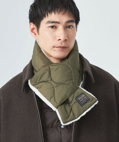 green label relaxing / グリーンレーベル リラクシング マフラー・ショール・スヌード・ストール | ＜TAION＞ミリタリー リバーシブル ダウンマフラー | 詳細22