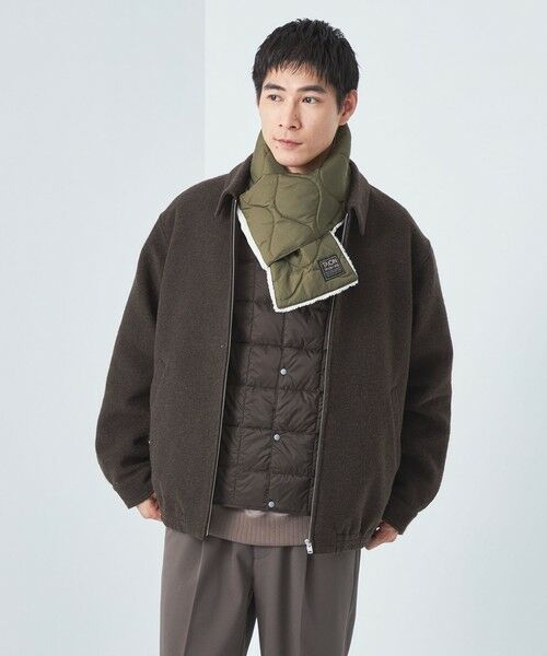 green label relaxing / グリーンレーベル リラクシング マフラー・ショール・スヌード・ストール | ＜TAION＞ミリタリー リバーシブル ダウンマフラー | 詳細23