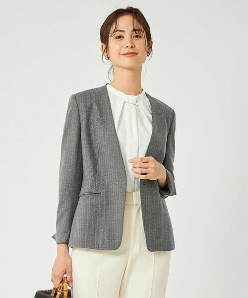 UNITED ARROWS green label relaxing - 新品未使用 グリーンレーベルリラクシング ノーカラーコート グレー グレージュの通販  by mmmshop｜ユナイテッドアローズグリーンレーベルリラクシングならラクマ - ジャケット/アウター