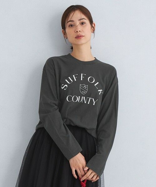 SC MODERN COLLEGE ロングスリーブ Tシャツ （カットソー）｜green