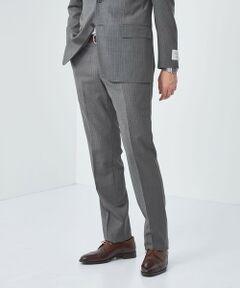 GLR CLOTH カラーストライプ スリム ノープリーツ スーツパンツ