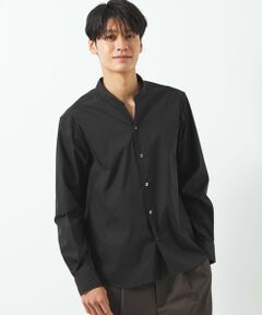 【WEB限定】JUSTFIT バンドカラー スキッパー 長袖 シャツ