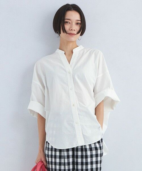 ワッシャー ドルマンスリーブ シャツ （シャツ・ブラウス）｜green  