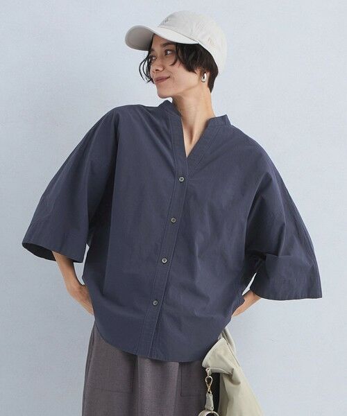 ワッシャー ドルマンスリーブ シャツ （シャツ・ブラウス）｜green  