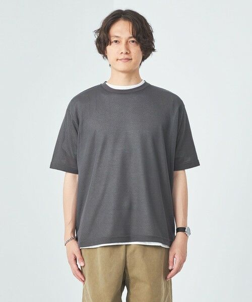 green label relaxing / グリーンレーベル リラクシング Tシャツ | メッシュ レイヤード クルーネック Tシャツ | 詳細7