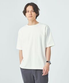 SUVIN ウェーブ ノーカラー Tシャツ