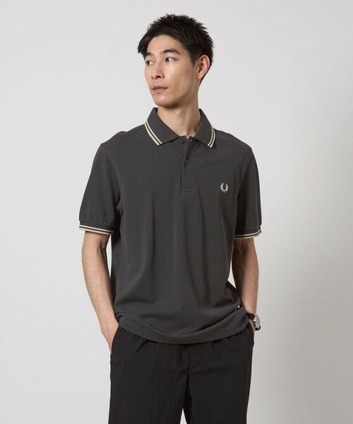 BREATH スウェットポロシャツ　茶色系 FRED PERRY＞ツインティップ ポロシャツ （ポロシャツ）｜green