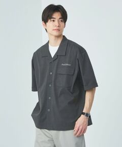 【別注】＜RUSSELL ATHLETIC＞GLR オープンカラー 半袖 シャツ -ストレッチ・防シワ・速乾-