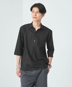 【WEB限定】JUSTFIT コットン/麻 プルオーバー 7分袖 シャツ