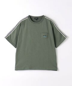 ミニポケット ラインスリーブ Tシャツ 100cm-130cm