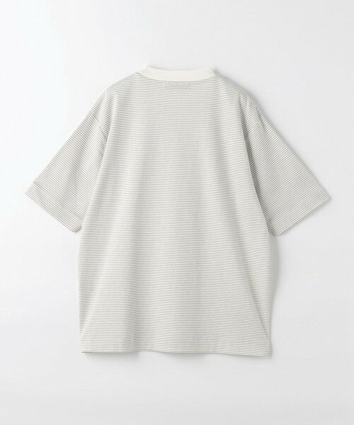 green label relaxing / グリーンレーベル リラクシング Tシャツ | L/A ポンチ ボーダー ワイドカラー Tシャツ | 詳細5